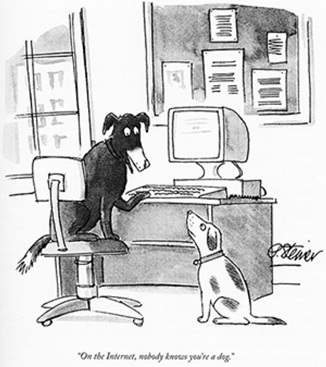 The original internet dog meme: 'On the internet, no one knows you're a dog'