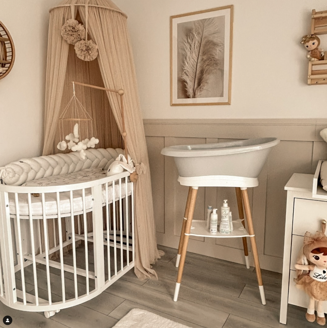 A beige nursery