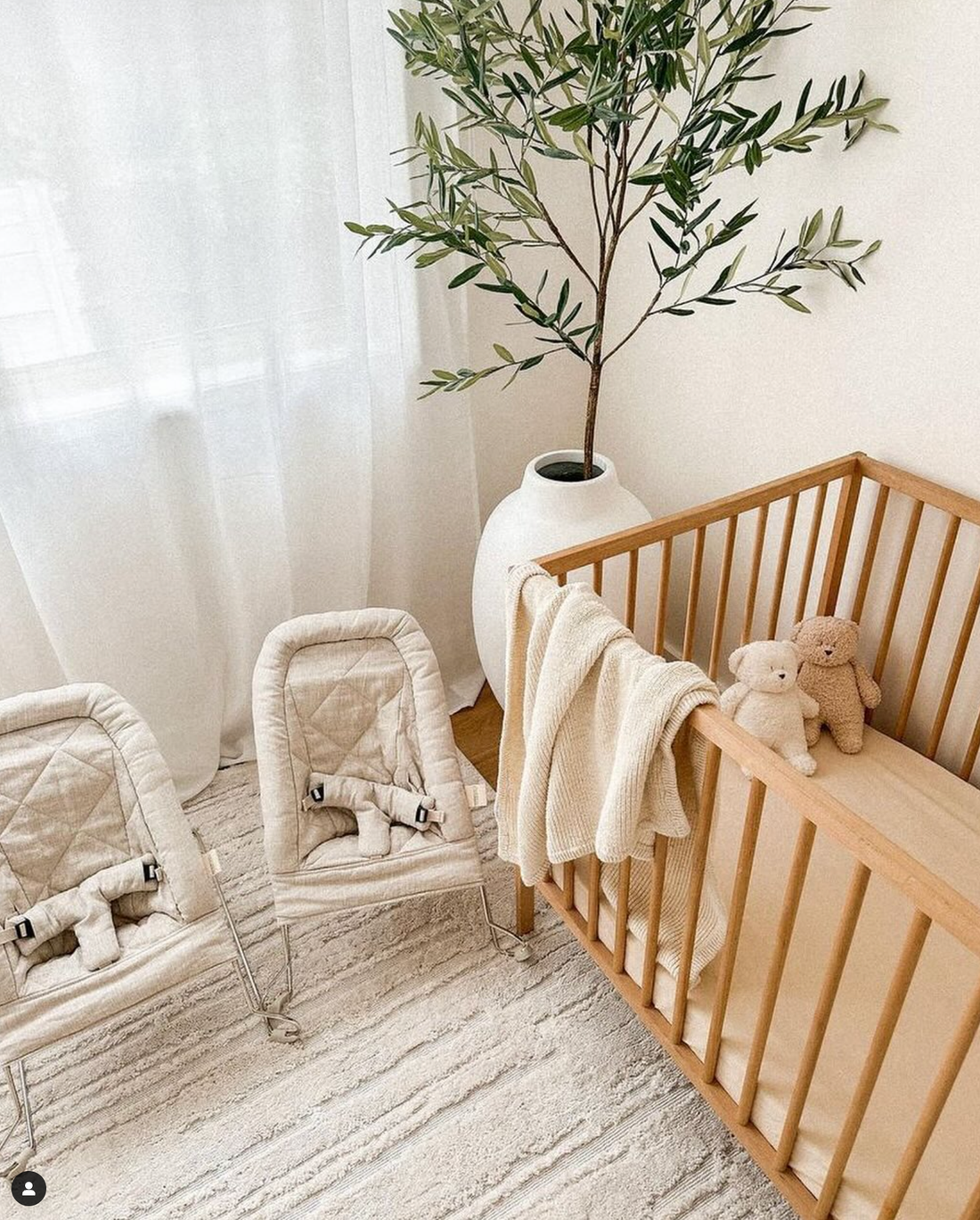 A beige nursery