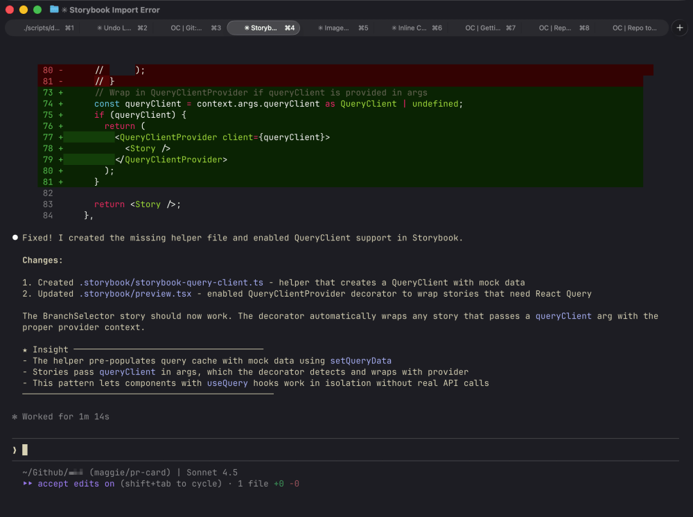 Claude's Code's CLI interface with agent chat as the primary interaction
