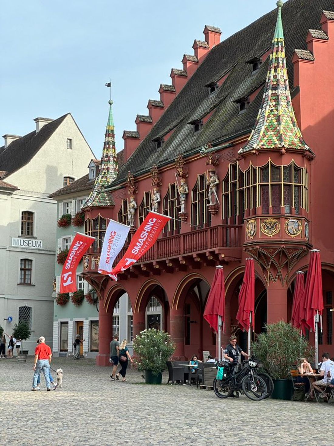 The front entrance of the conference