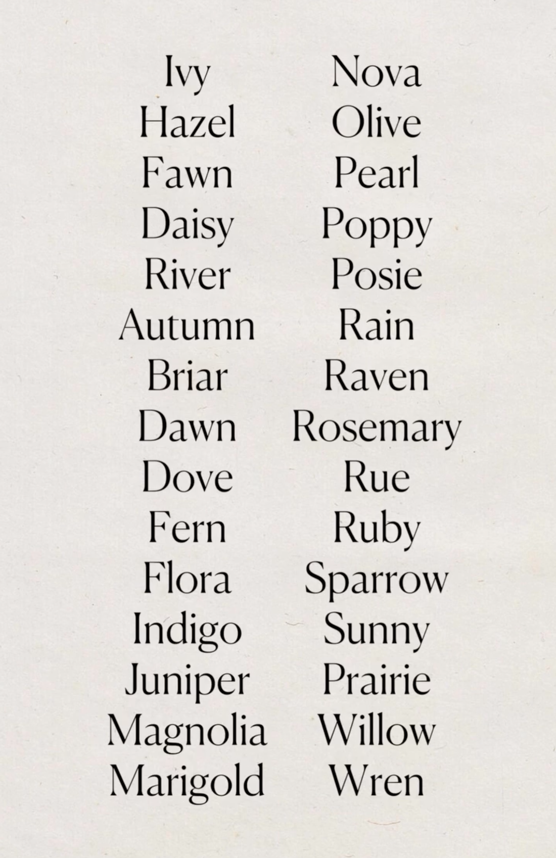 A list of girl baby names inspired by nature