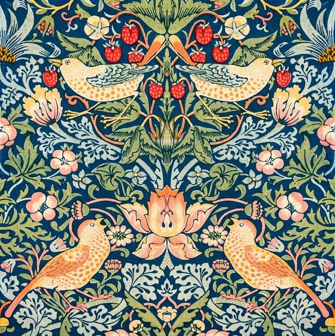 Strawberry theif pattern by William Morris