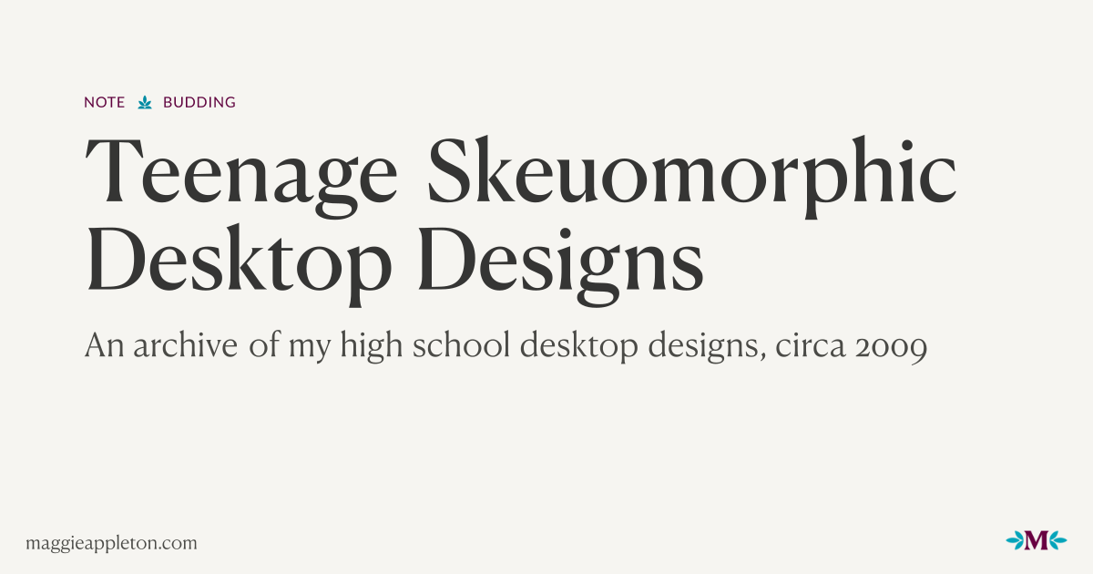 Teenage Skeuomorphic Desktop Designs